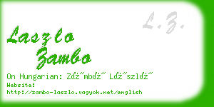 laszlo zambo business card